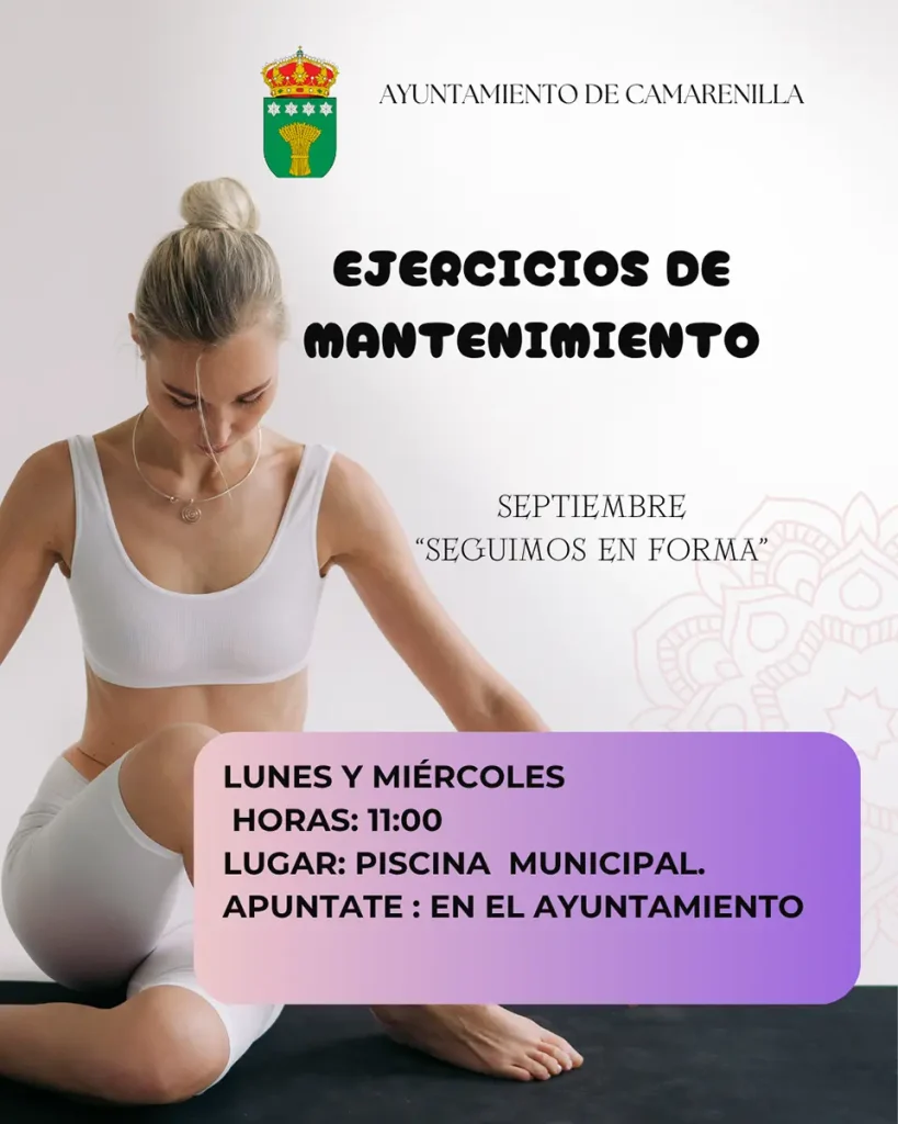 CARTEL LISTA DE GINMNASIA DE MANTENIMIENTO